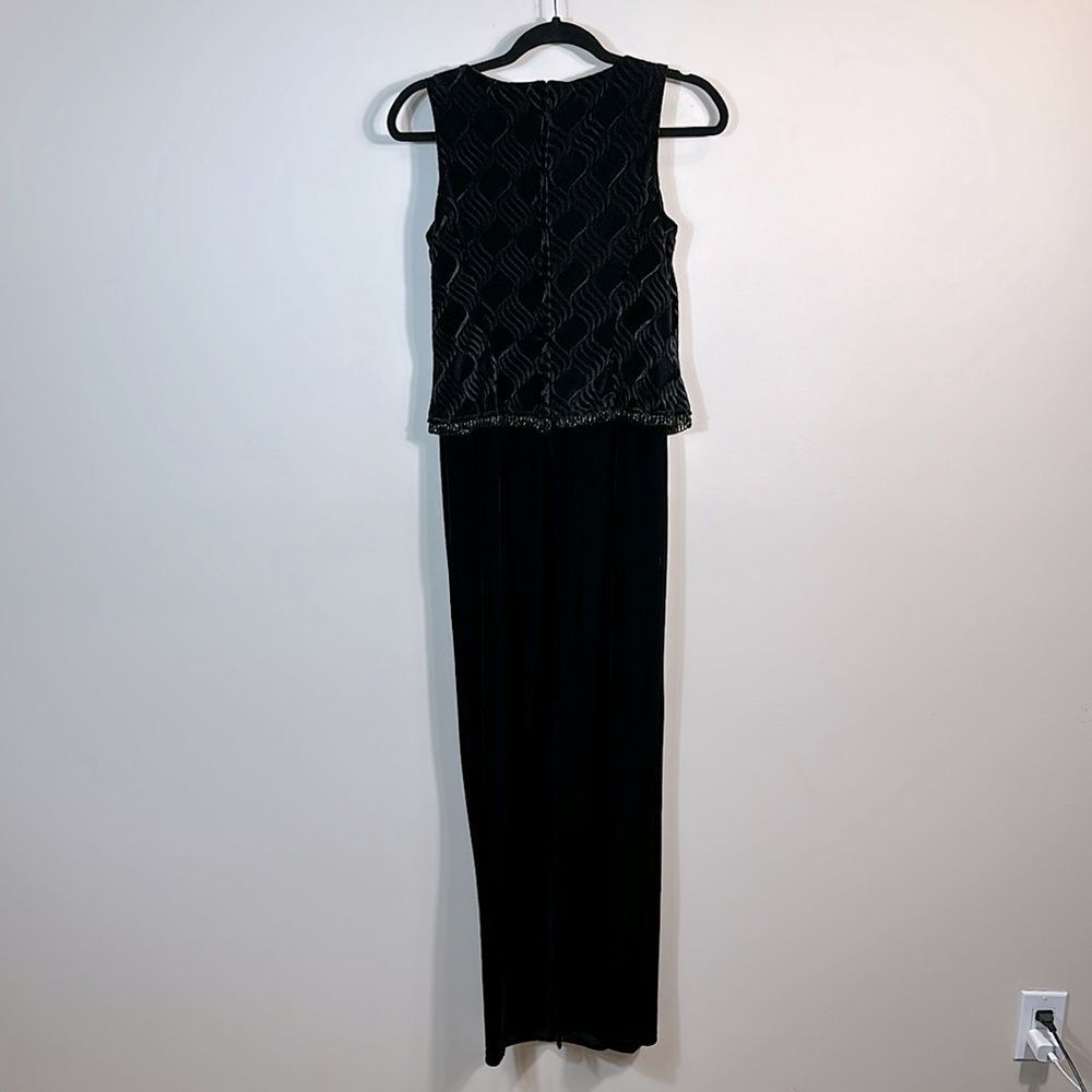 Vintage Scott McClintock Petite Black Sleeveless Mother Bride Formal Dress 6P - Picture 3 of 10